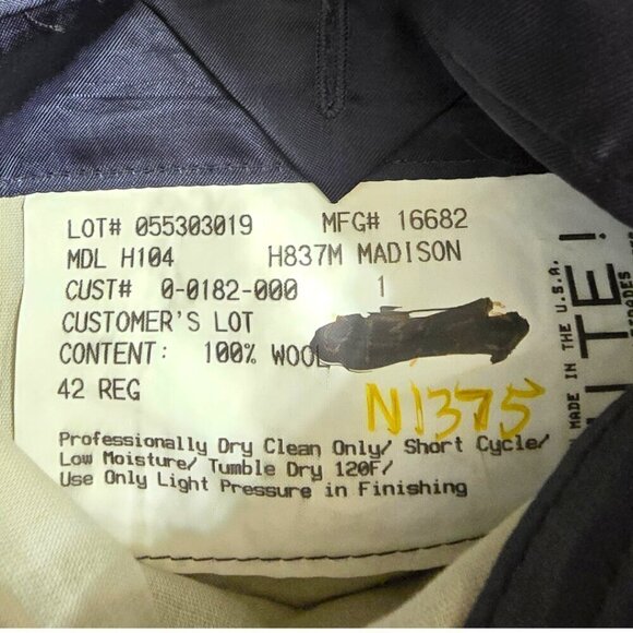 Hickey Freeman Vintage Madison Window Pane Gray Single Breasted Blazer Sz 42R - Picture 9 of 11